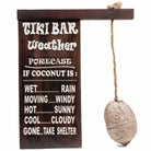 Ram Game Room Tiki Bar Weather Sign