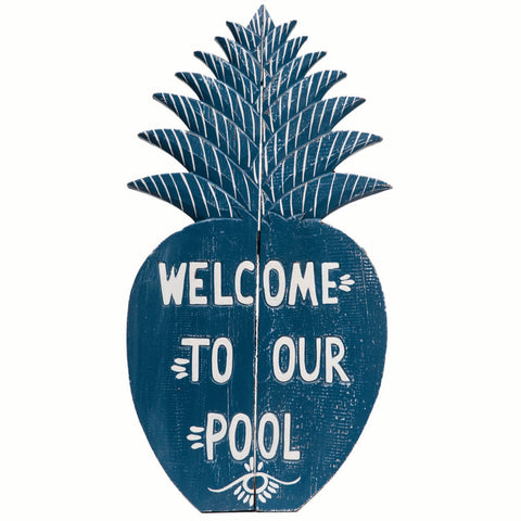 Ram Game Room Welcome To Our Pool Pineapple Sign