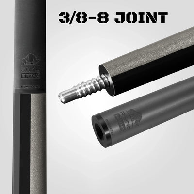 Rhino Komet II Break Cue, Black & Grey