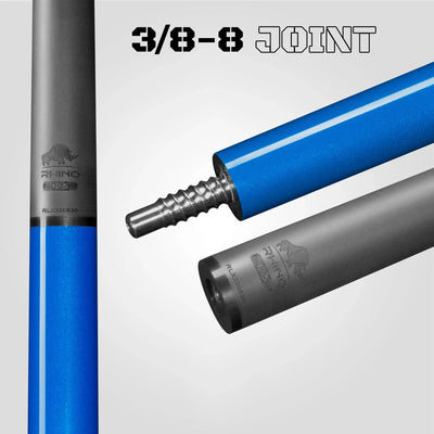 Rhino Luminax Wrapless Pool Cue, Ocean Blue