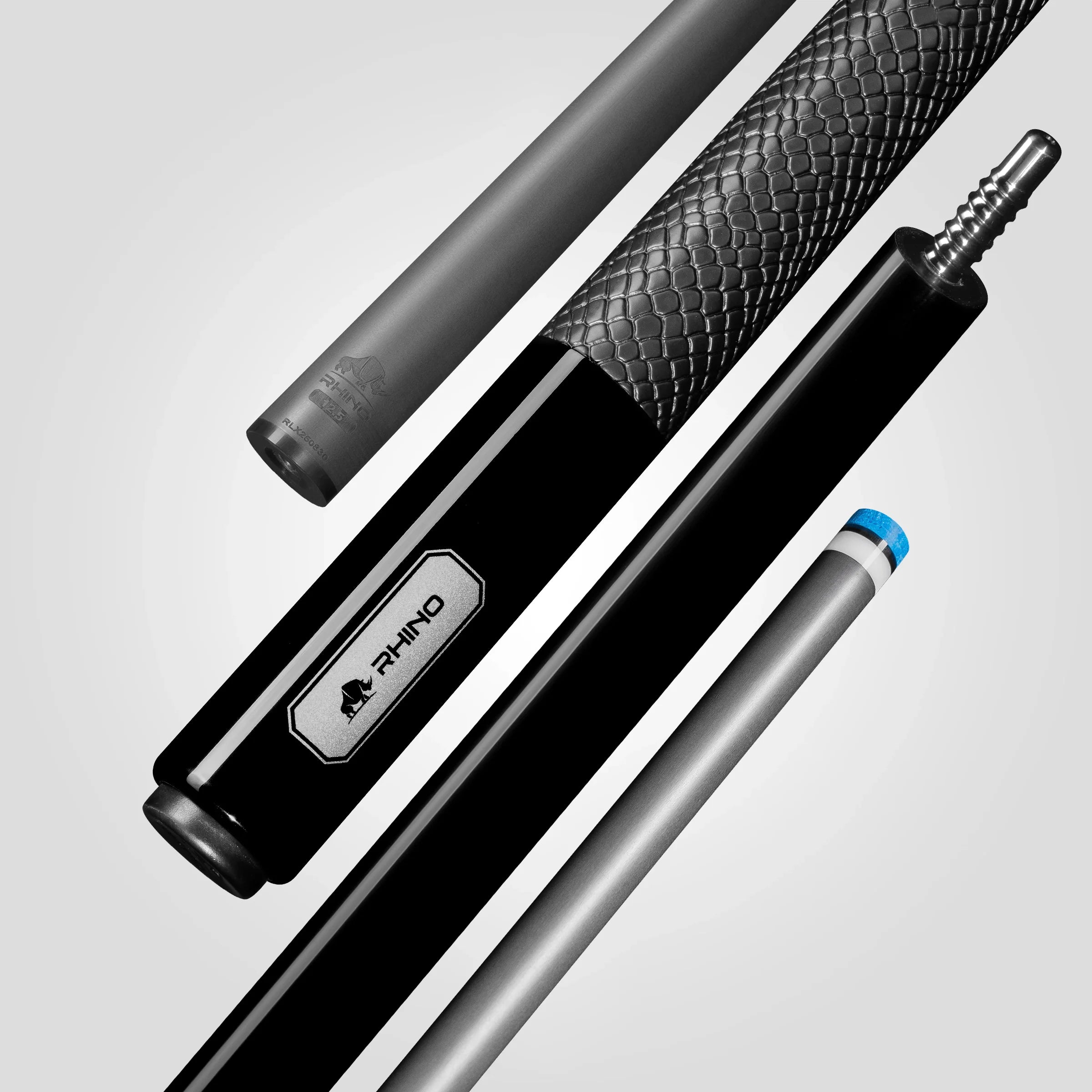 Rhino Luminax Sport Wrap Pool Cue, Jet Black