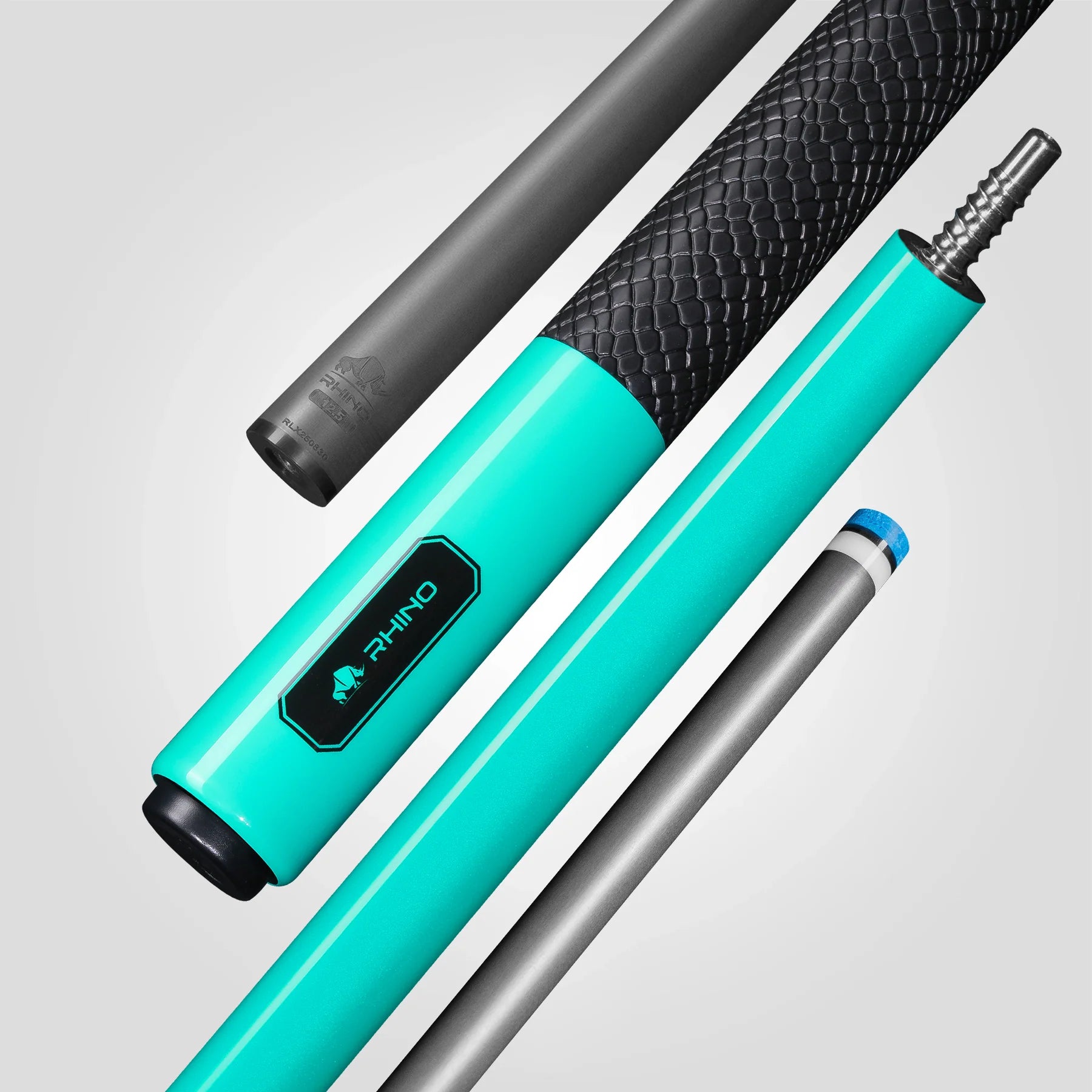 Rhino Luminax Sport Wrap Pool Cue, Tropical Turquoise