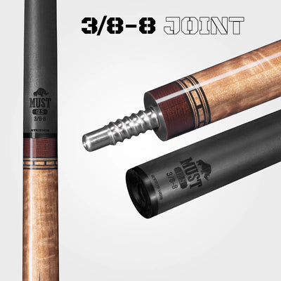 Rhino Must Pool Cue MU1 Burl Bluepoint, 12.5mm