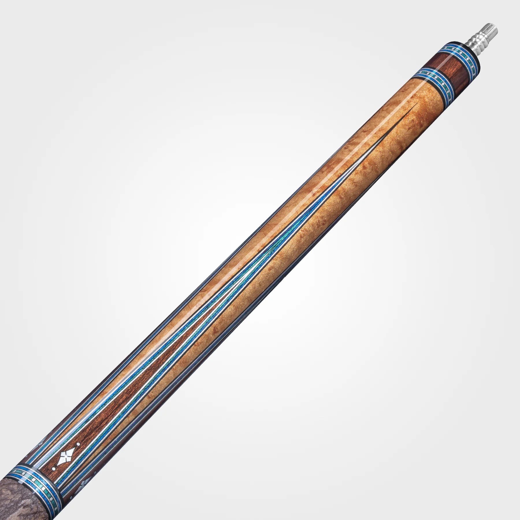 Rhino Must Pool Cue MU5 Maple Azure Inlay, 12.5mm