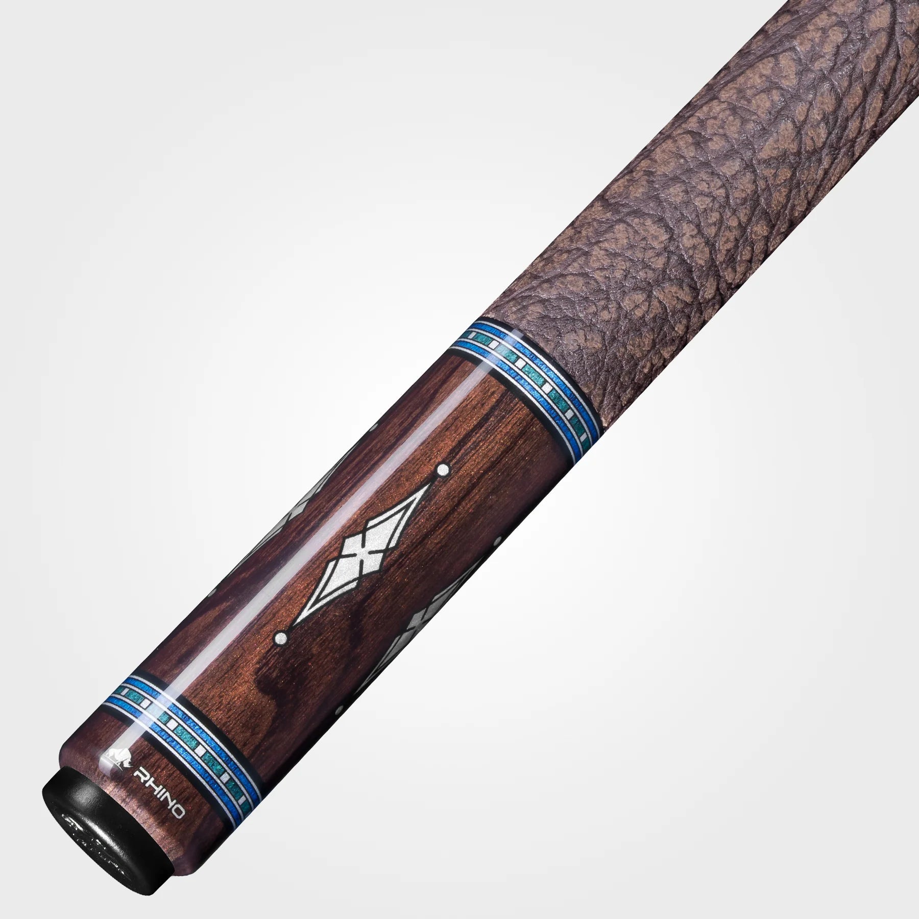 Rhino Must Pool Cue MU5 Maple Azure Inlay, 12.5mm