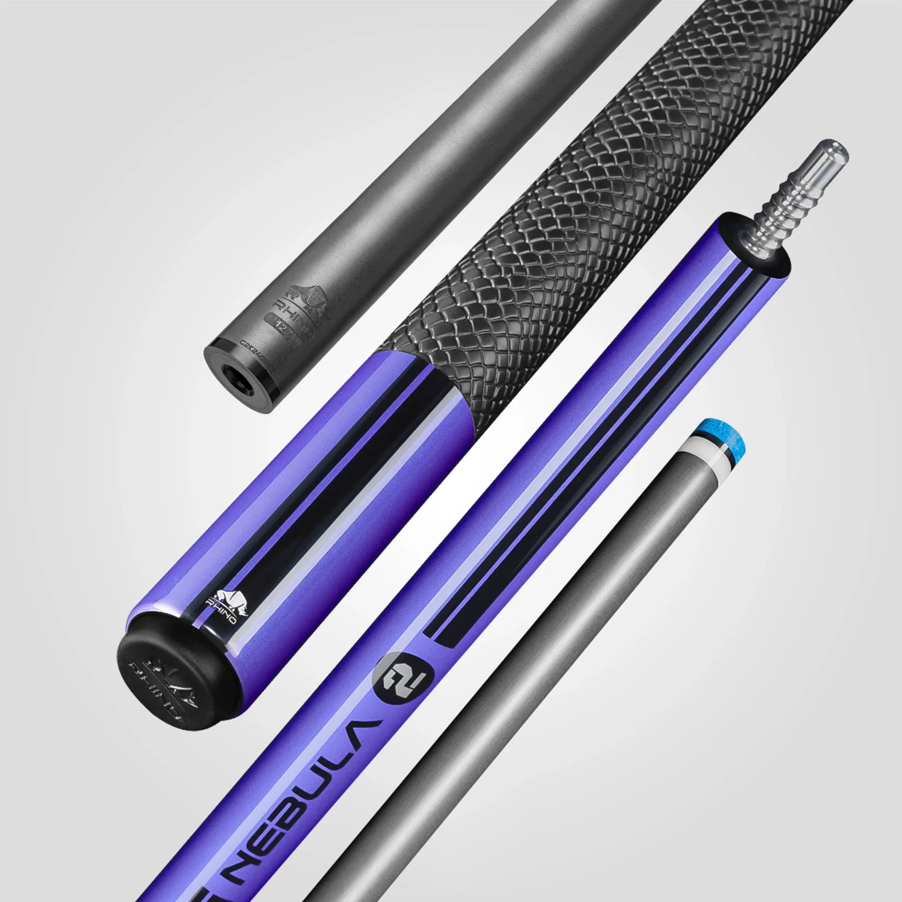 Rhino Nebula 2 Sport Wrap Pool Cue, Amethyst Purple