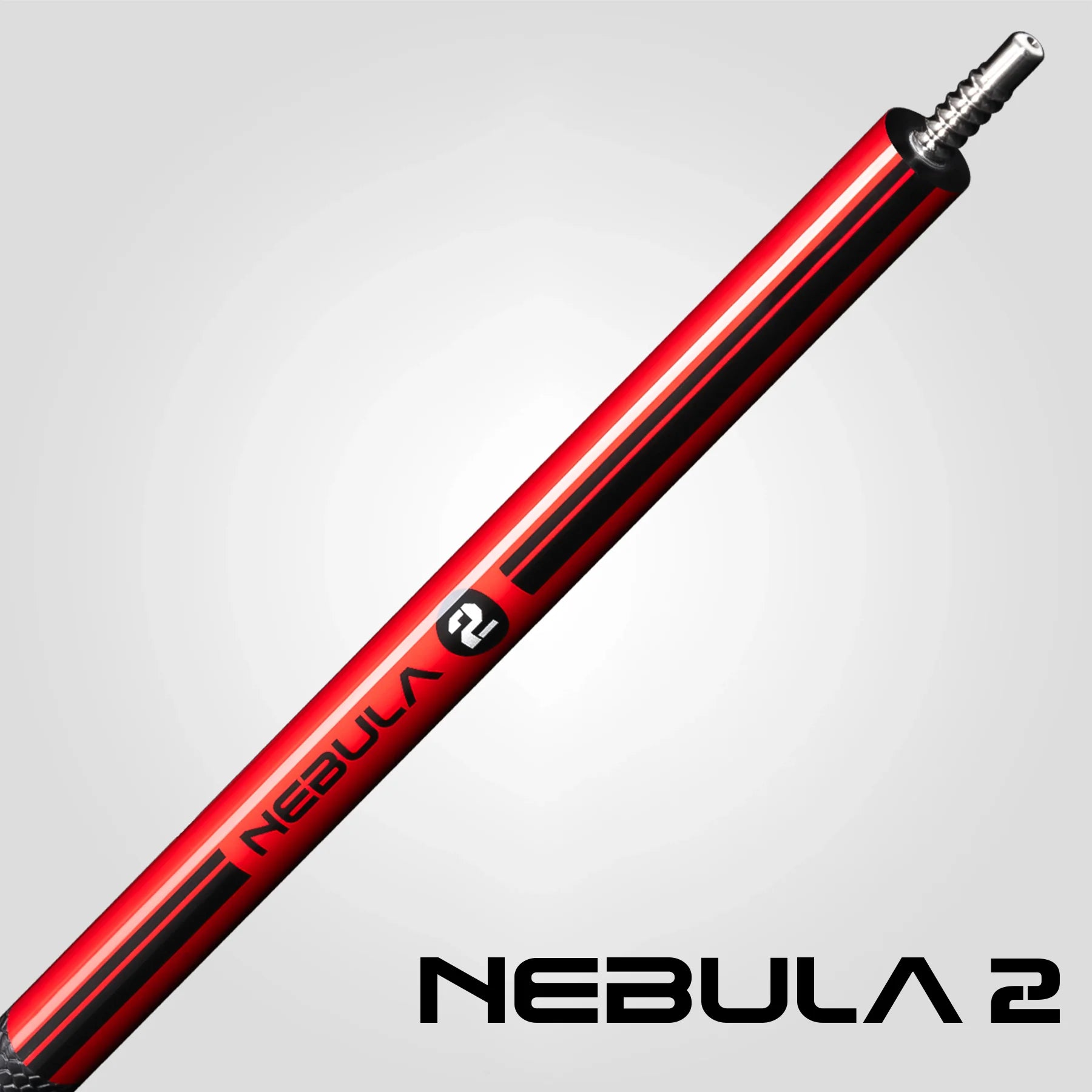 Rhino Nebula 2 Sport Wrap Pool Cue 12.4mm, Crimson Red