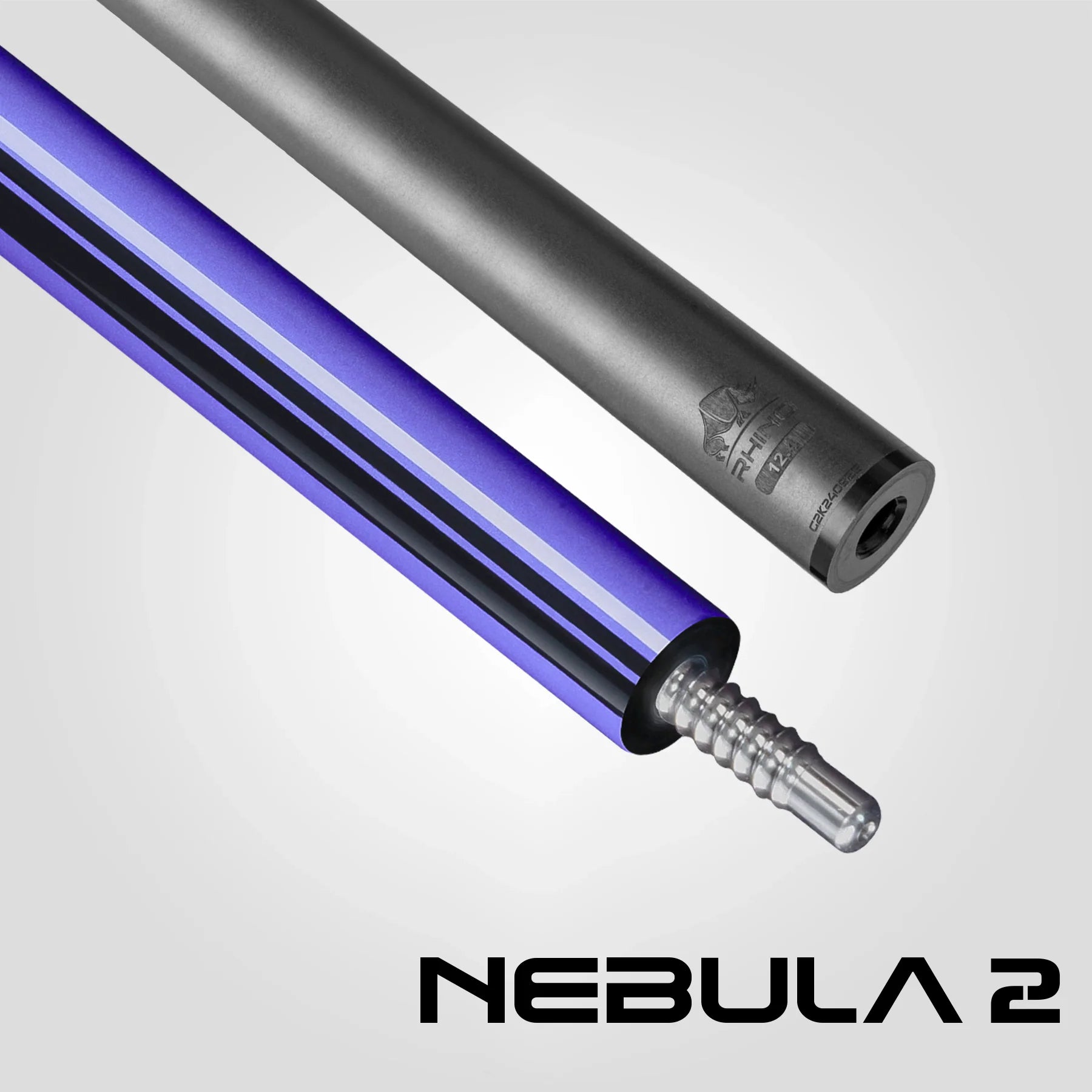 Rhino Nebula 2 Wrapless Pool Cue, Amethyst Purple