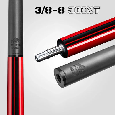 Rhino Nebula 2 Wrapless Pool Cue, Crimson Red
