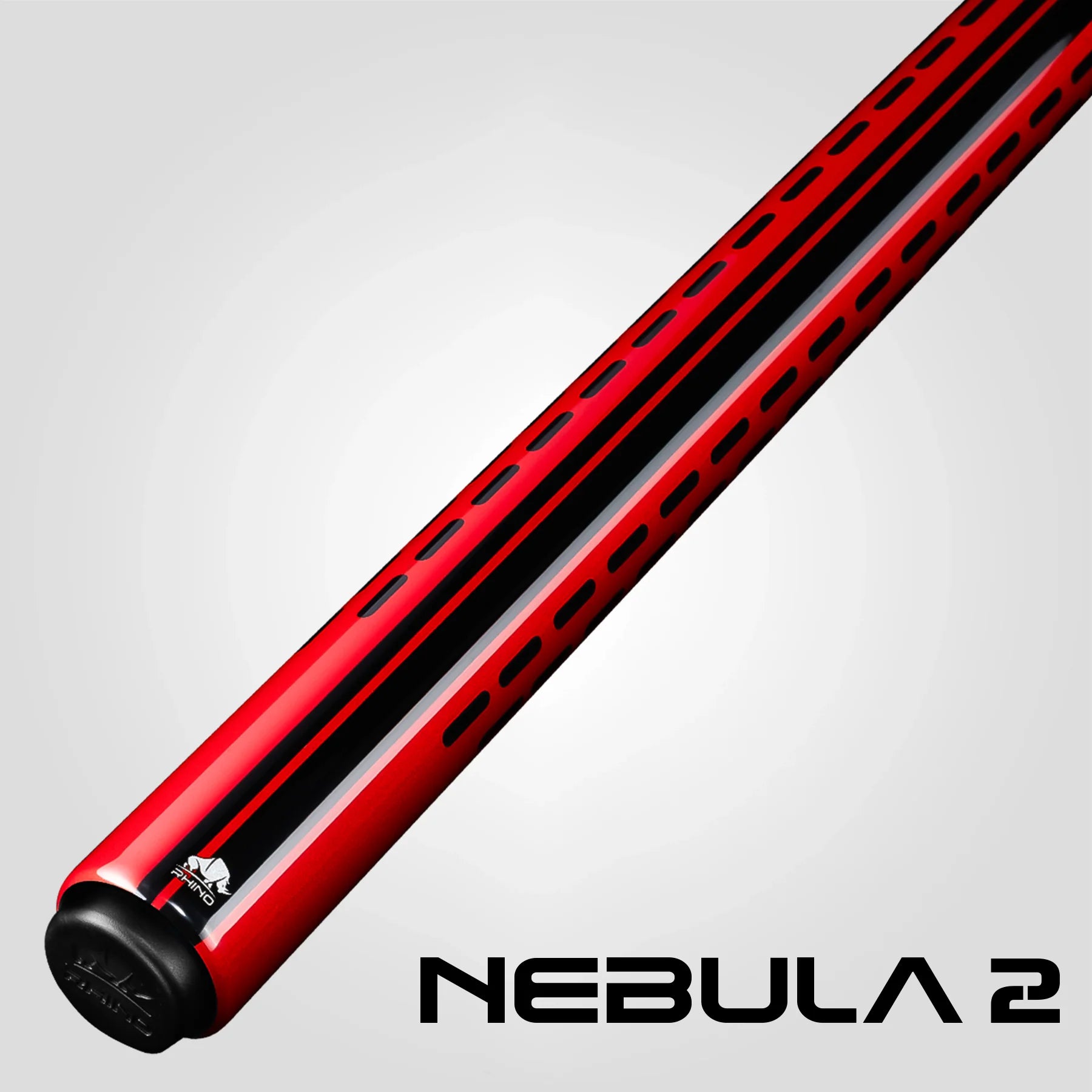 Rhino Nebula 2 Wrapless Pool Cue, Crimson Red