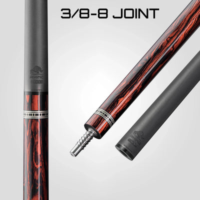 Rhino Retrô Crocodile Embossed Microfiber Leather Wrap Pool Cue, Cocobolo