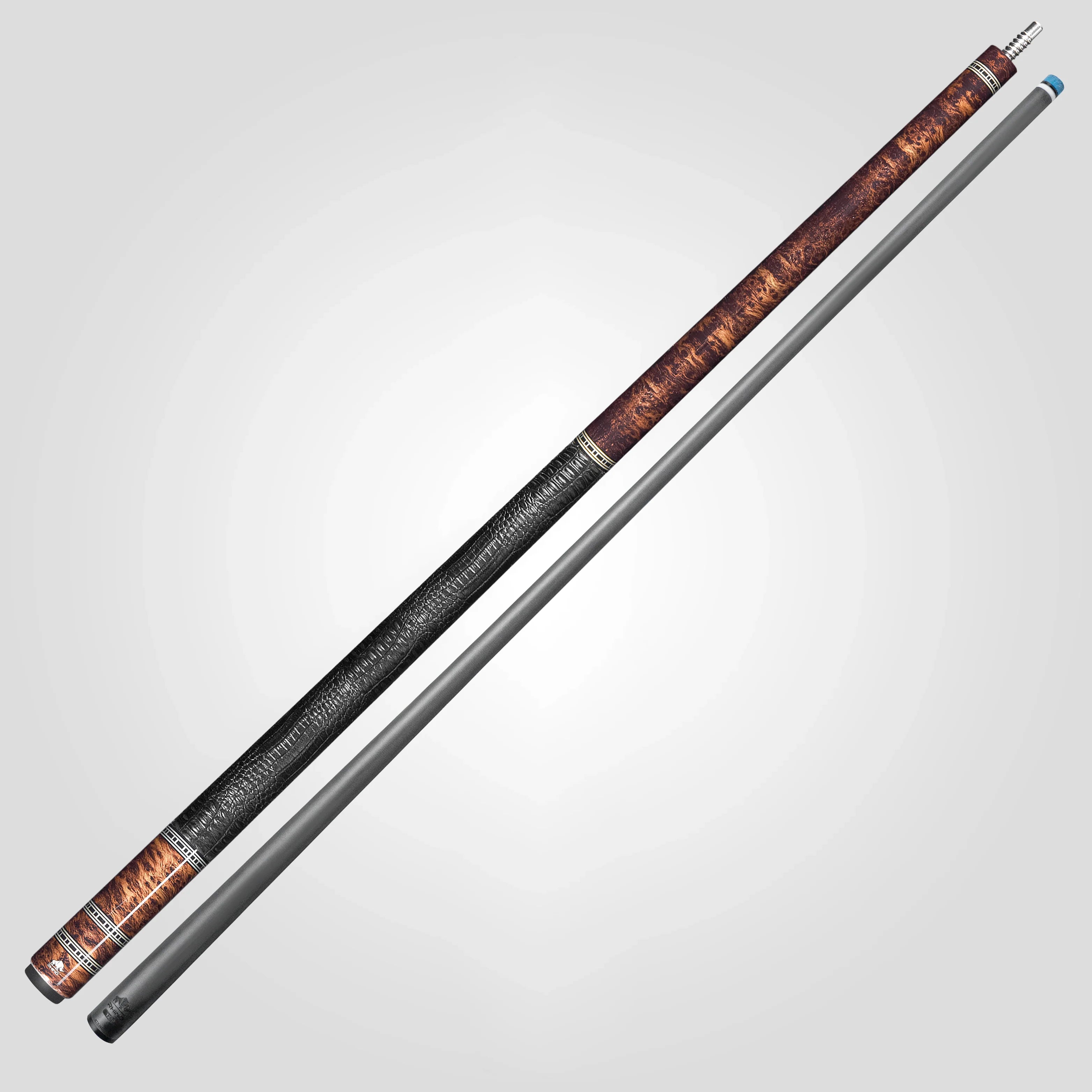 Rhino Retrô Crocodile Embossed Microfiber Leather Wrap Pool Cue, Thuya