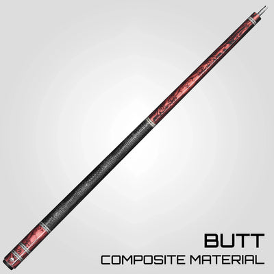 Rhino Retrô Crocodile Embossed Microfiber Leather Wrap Pool Cue, Cocobolo