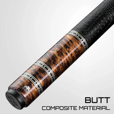 Rhino Retrô Crocodile Embossed Microfiber Leather Wrap Pool Cue, Thuya
