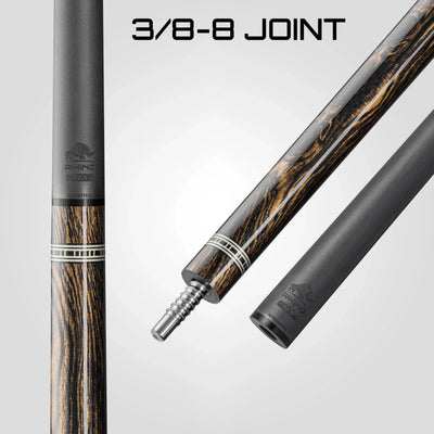 Rhino Retrô Crocodile Embossed Microfiber Leather Wrap Pool Cue, Bocote