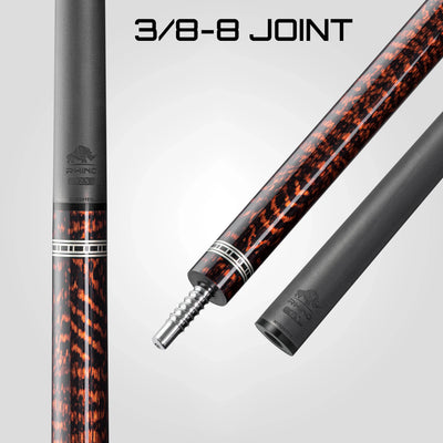 Rhino Retrô Crocodile Embossed Microfiber Leather Wrap Pool Cue, Snake