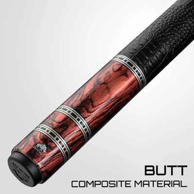 Rhino Retrô Crocodile Embossed Microfiber Leather Wrap Pool Cue, Cocobolo