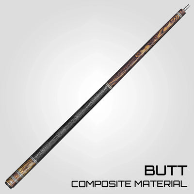 Rhino Retrô Crocodile Embossed Microfiber Leather Wrap Pool Cue, Bocote