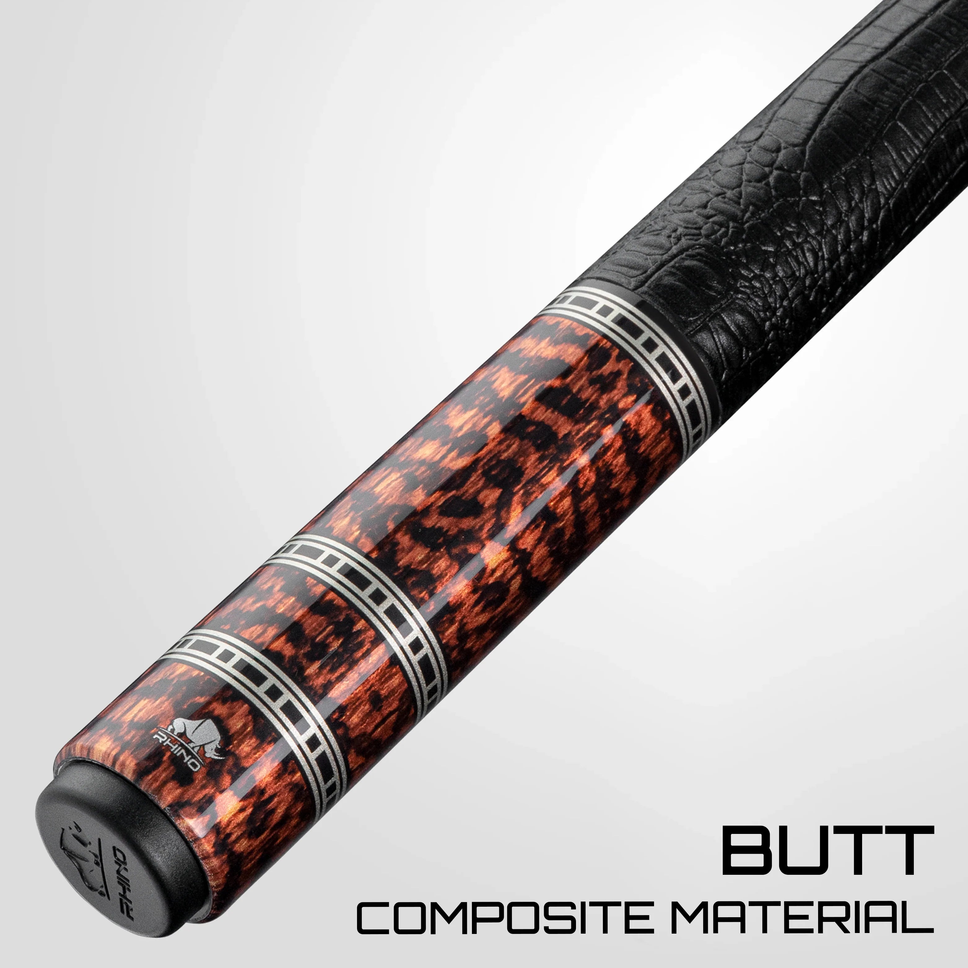 Rhino Retrô Crocodile Embossed Microfiber Leather Wrap Pool Cue, Snake