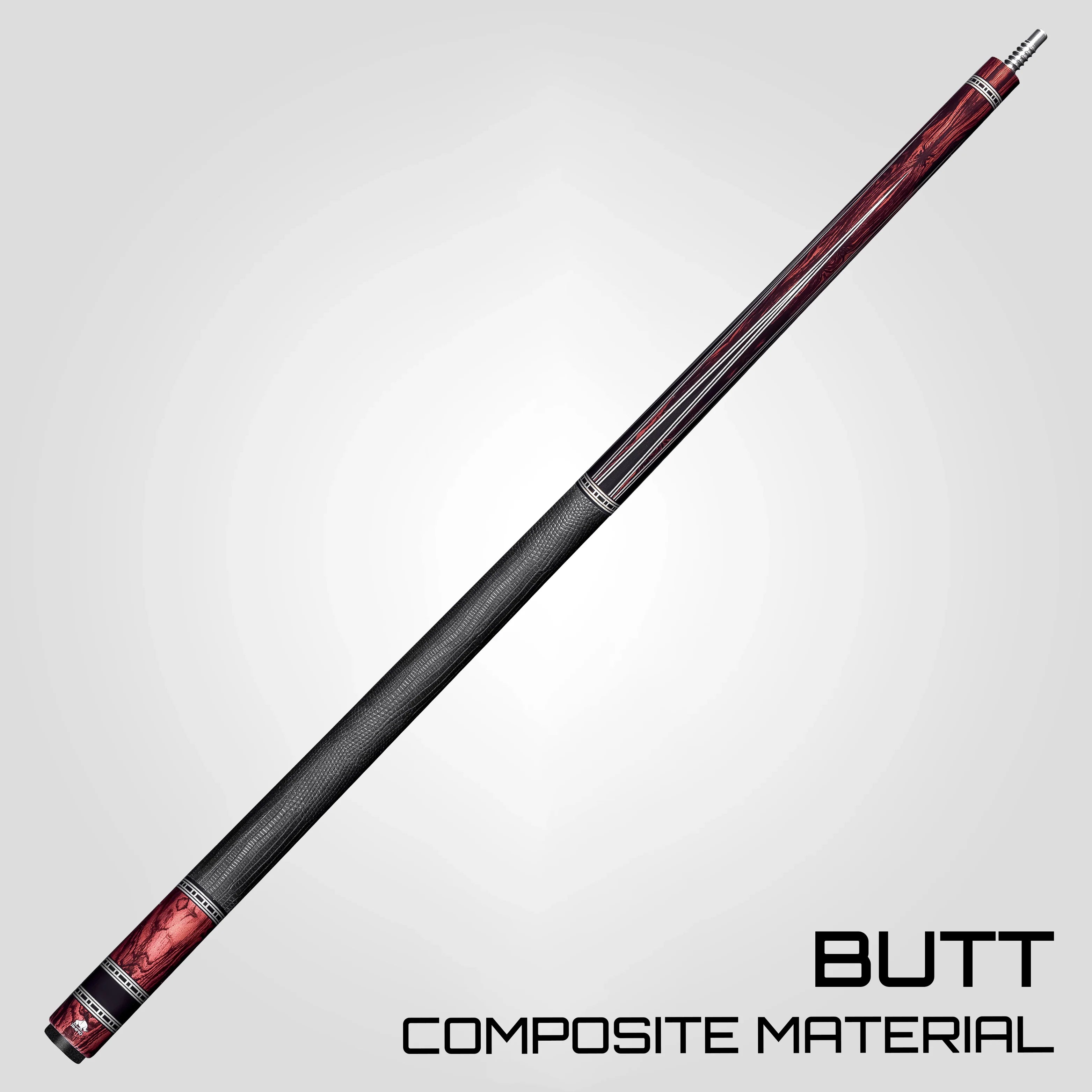 Rhino Retrô Lizard Embossed Microfiber Leather Wrap Pool Cue & Point, Cocobolo
