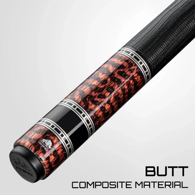 Rhino Retrô Lizard Embossed Microfiber Leather Wrap Pool Cue & Point, Snake