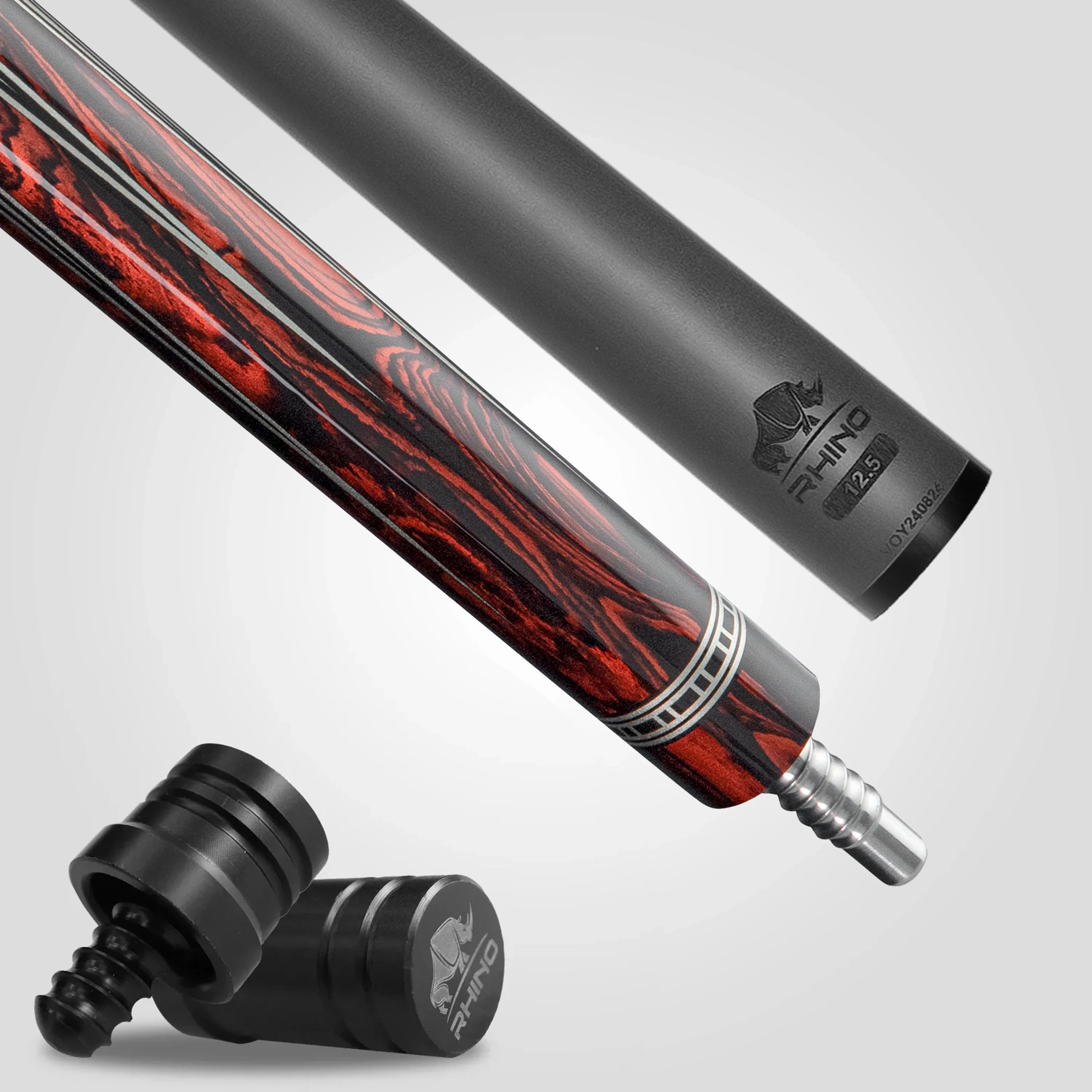 Rhino Retrô Lizard Embossed Microfiber Leather Wrap Pool Cue & Point, Cocobolo