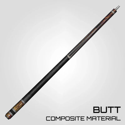 Rhino Retrô Lizard Embossed Microfiber Leather Wrap Pool Cue & Point, Bocote