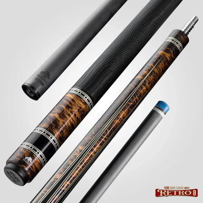 Rhino Retrô Lizard Embossed Microfiber Leather Wrap Pool Cue & Point, Thuya