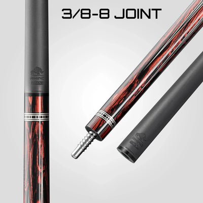 Rhino Retrô Lizard Embossed Microfiber Leather Wrap Pool Cue & Point, Cocobolo