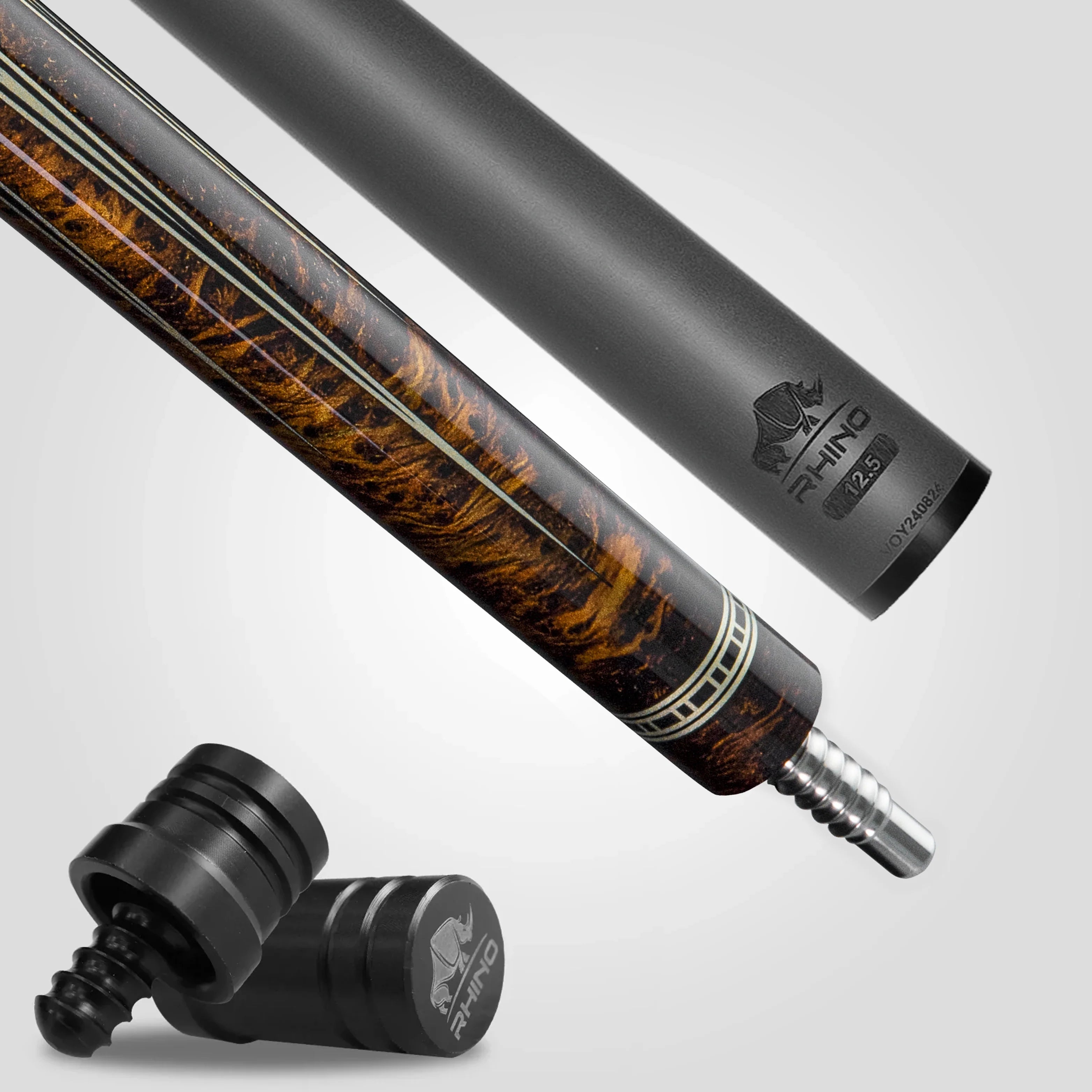 Rhino Retrô Lizard Embossed Microfiber Leather Wrap Pool Cue & Point, Thuya