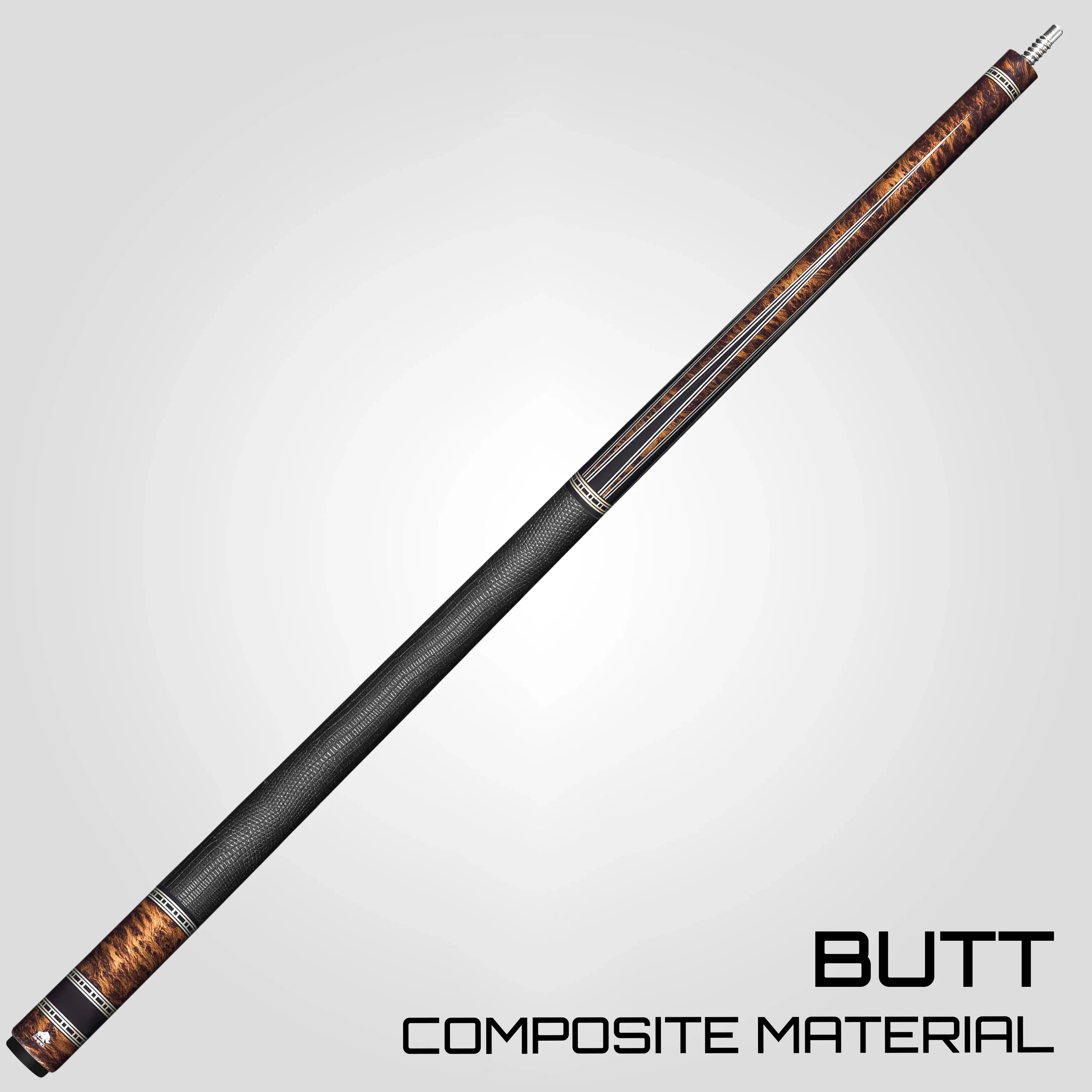Rhino Retrô Lizard Embossed Microfiber Leather Wrap Pool Cue & Point, Thuya