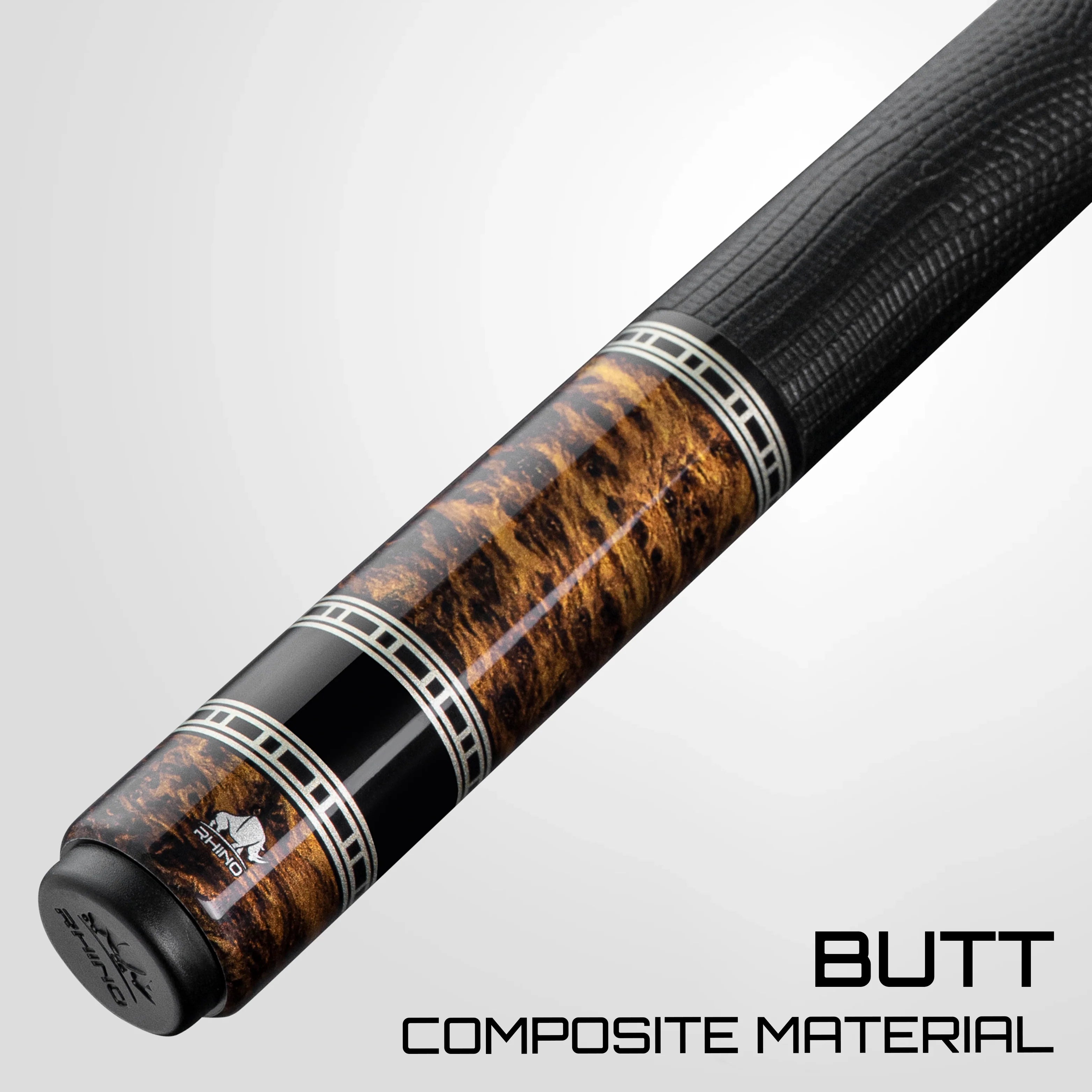 Rhino Retrô Lizard Embossed Microfiber Leather Wrap Pool Cue & Point, Thuya