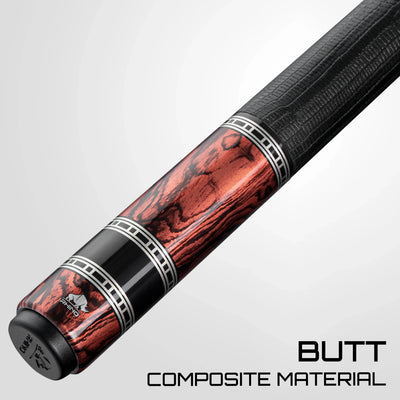 Rhino Retrô Lizard Embossed Microfiber Leather Wrap Pool Cue & Point, Cocobolo