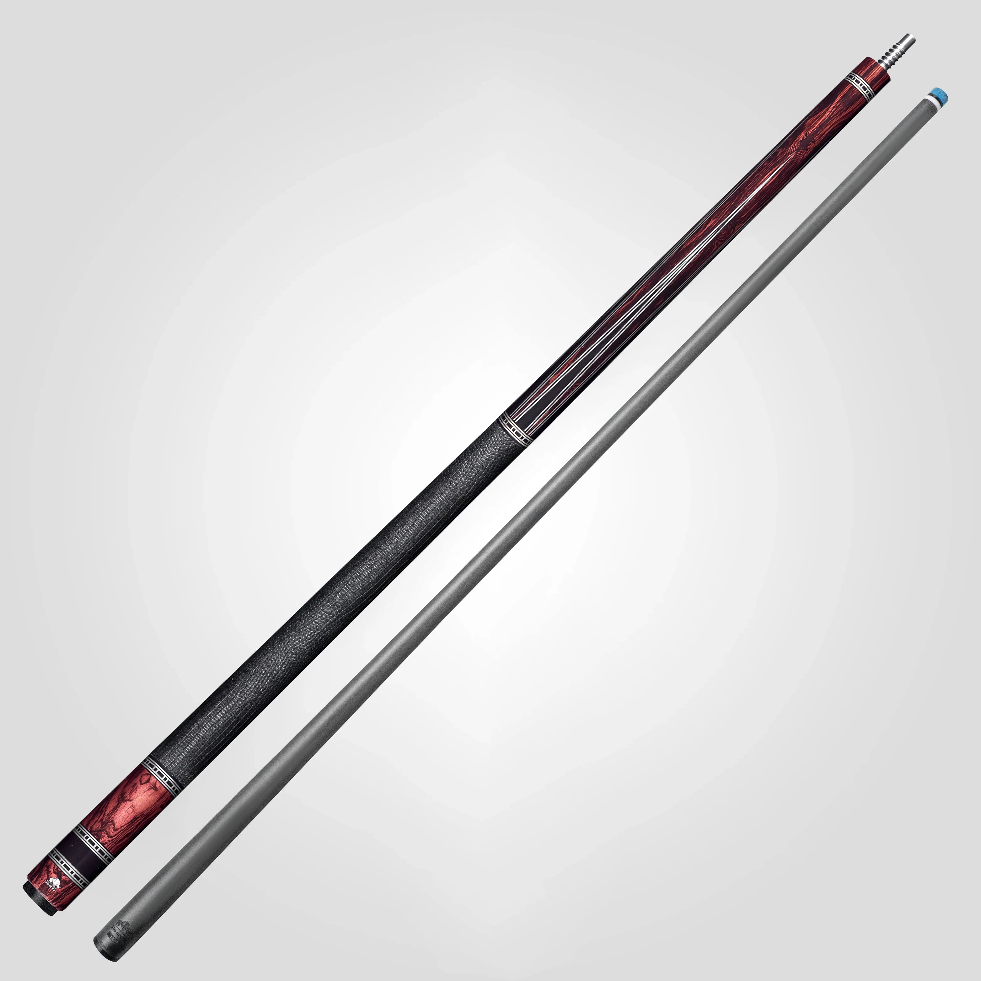 Rhino Retrô Lizard Embossed Microfiber Leather Wrap Pool Cue & Point, Cocobolo