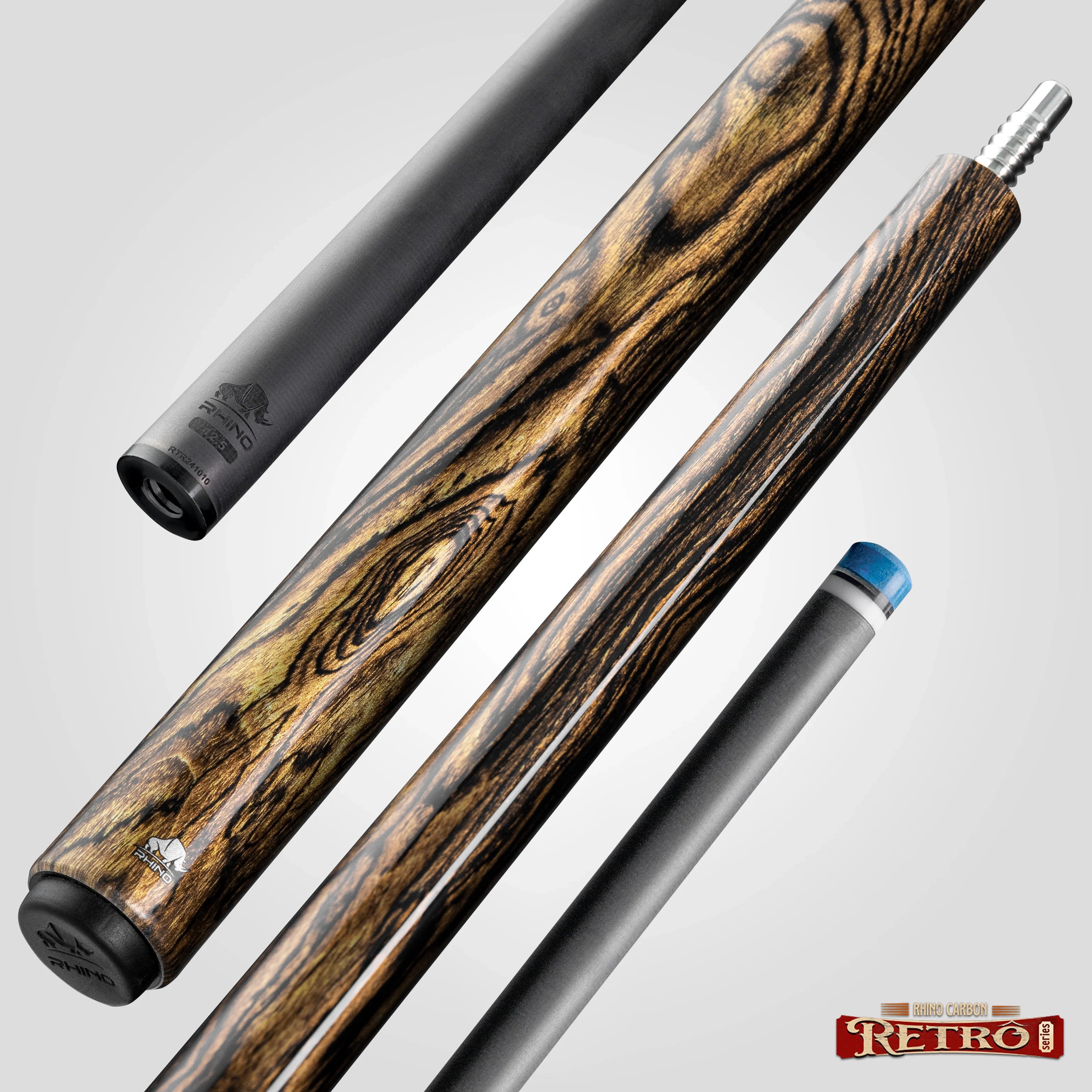 Rhino Retrô Wrapless Pool Cue, Bocote