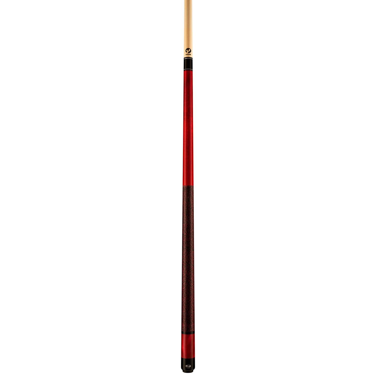 Viking ST0712 Birdseye Maple Cue, Smooth Black Leather Wrap