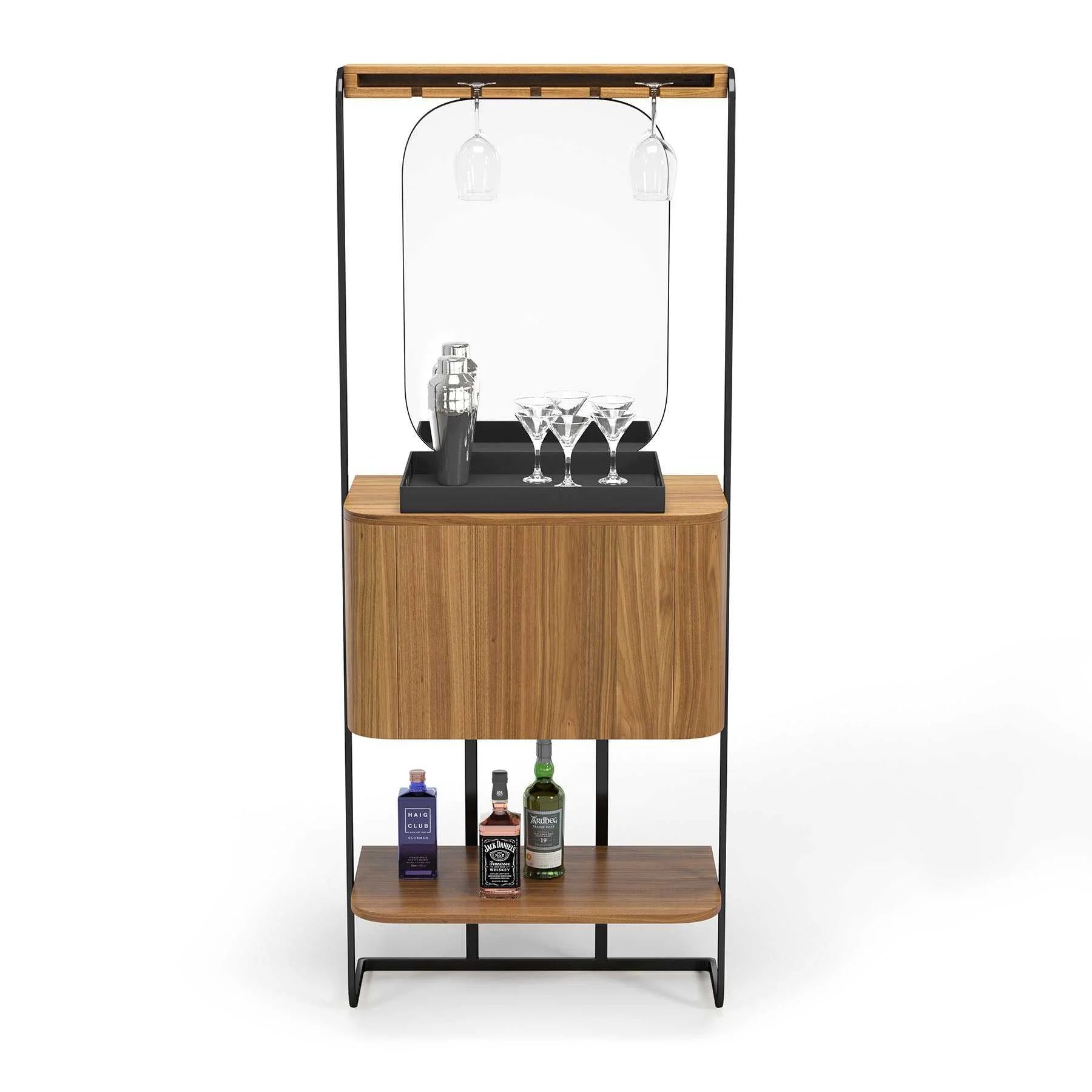 Ram Game Room Prohibition Series Leaning Mini Bar-Walnut