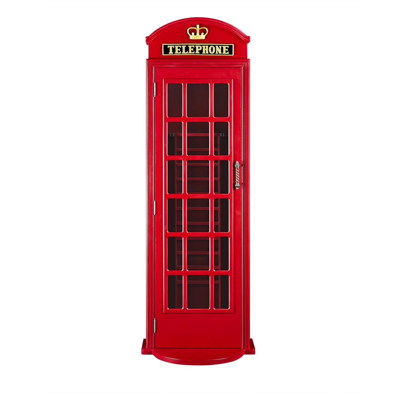 Ram Game Room Red Old English Telephone Booth Cue Holder - Red