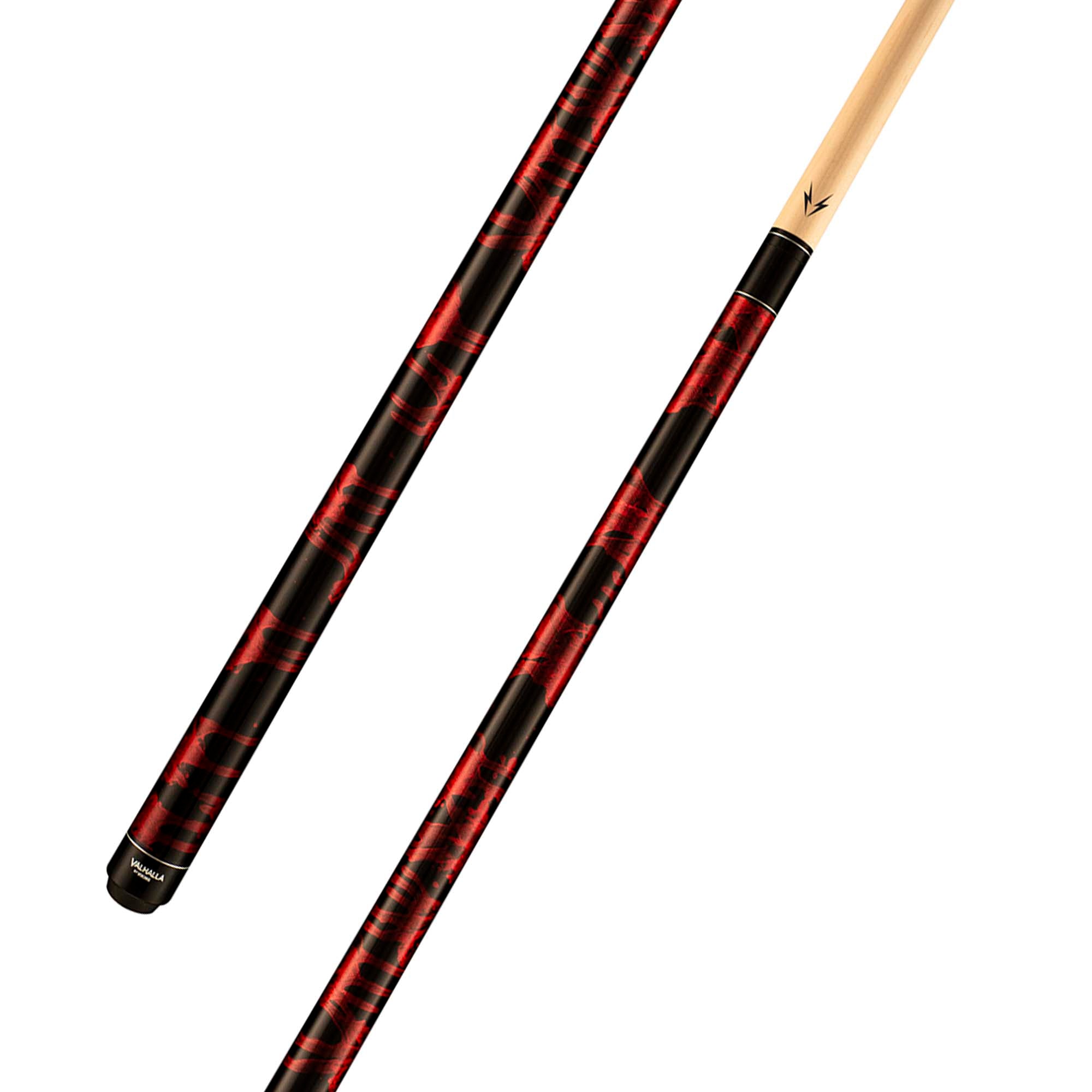 Valhalla by Viking Series 200 VA212 Hard Rock Maple Cue, Red Marble Paint