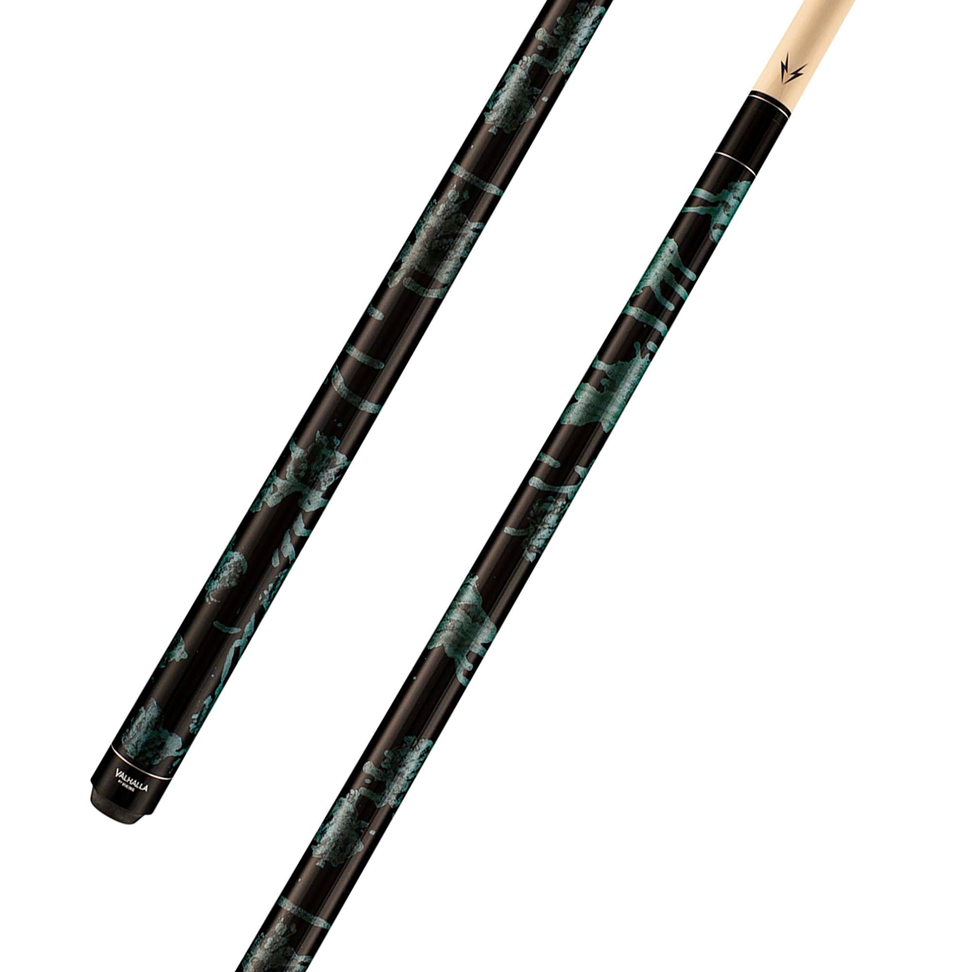 Valhalla by Viking Series 200 VA214 Hard Rock Maple Cue, Teal Marble Paint