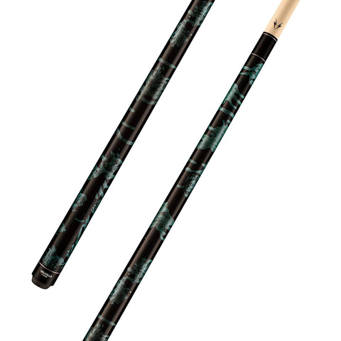 Valhalla by Viking Series 200 VA214 Hard Rock Maple Cue, Teal Marble Paint