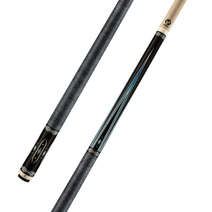 Viking Ariel Carmeli Sg-ac-bd Premium Ebony Cue, Blue Stone Inlays/Inlayed Rings