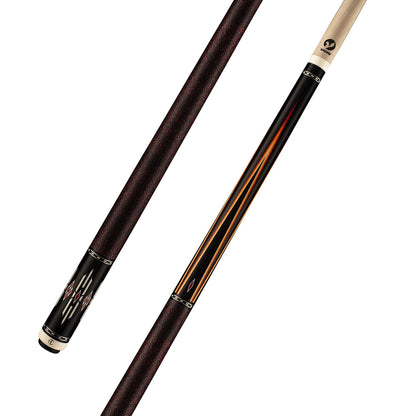 Viking Ariel Carmeli SG-AC-RD Premium Ebony Cue, White/Red Pearl Inlays