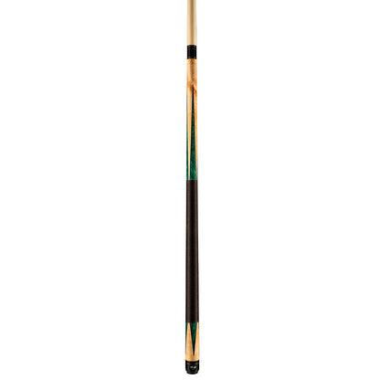 Viking BE0304 8 Green Commando Pearl Inlays Cue, Khaki Stain