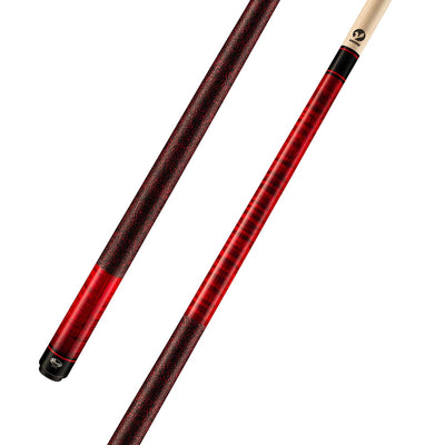 Viking Kayano KY0112 High Grade Curly Maple Cue, Crimson Stain