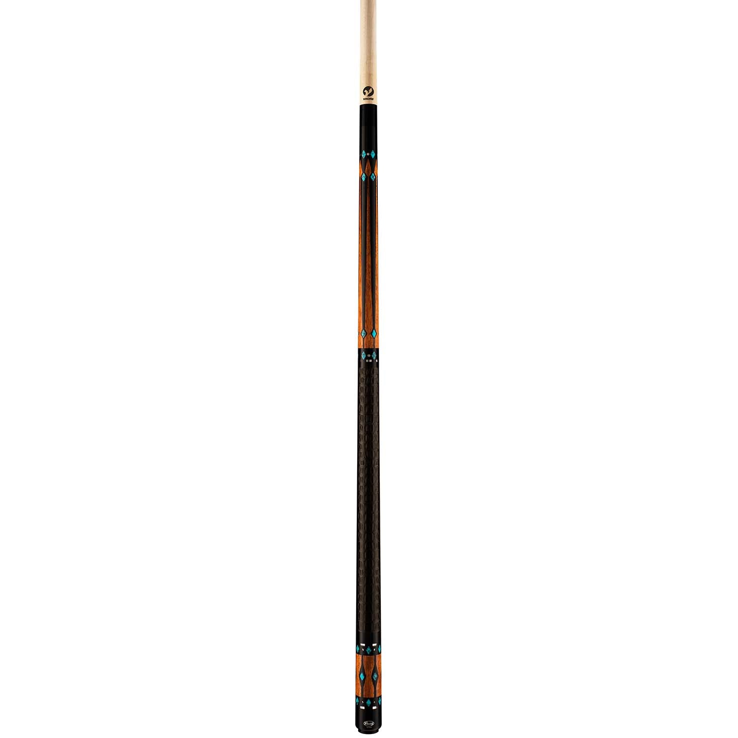Viking Ovation OV0800 West African Ebony Cue, Turquoise Inlays