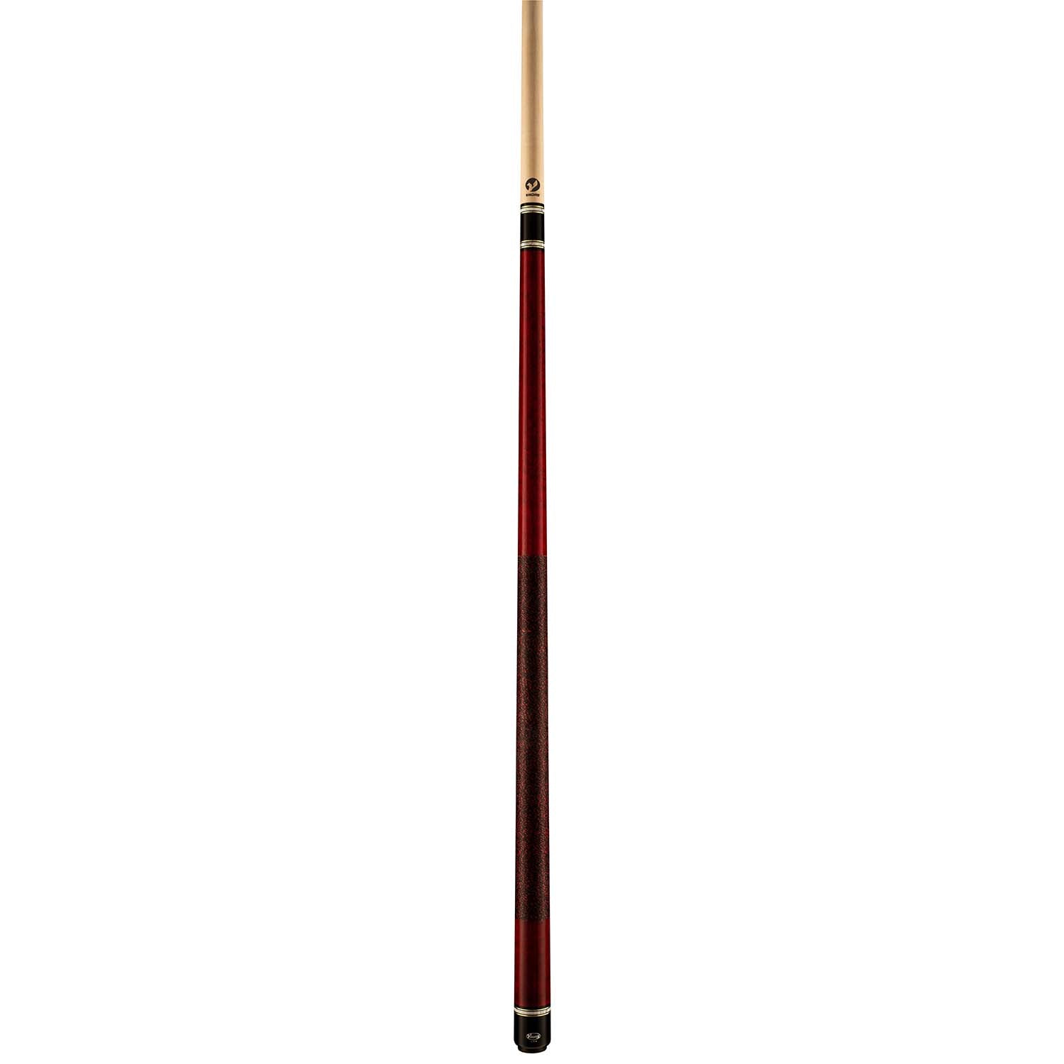 Viking Storm ST0412 Birdseye Maple Cue, Black / Red Irish Linen Wrap