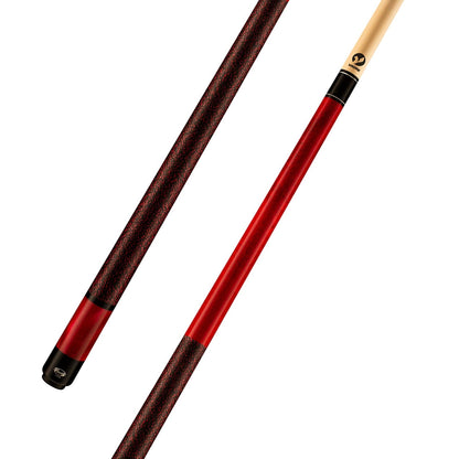 Viking ST0712 Birdseye Maple Cue, Smooth Black Leather Wrap