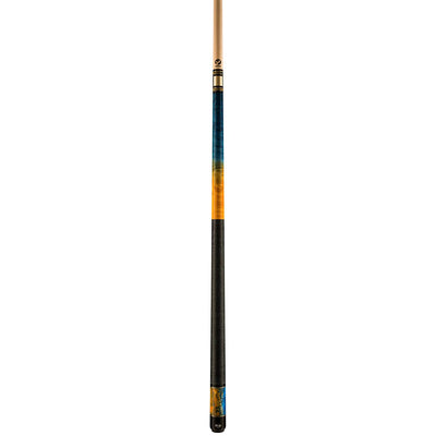 Viking TW0116 Birdseye Maple Cue, Washed Ocean Blue/Yellow Sunflower Stain