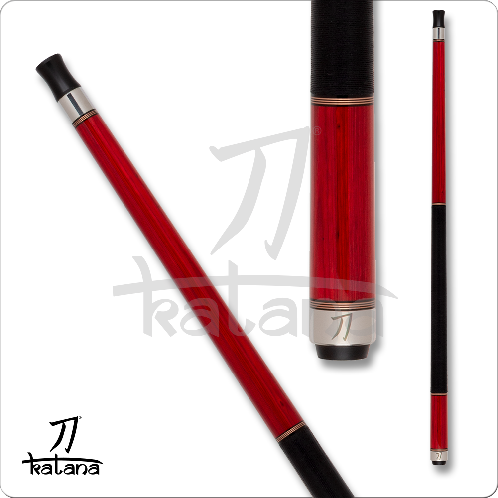 Katana Dragon KAT2504 Cue with Wood Shaft - Red